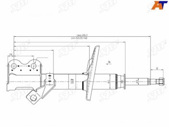 3 299 р. Стойка передняя RH SAT Toyota Sprinter E100 дорестайлинг седан (1991-1993)  с доставкой в г. Краснодар. Увеличить фотографию 2