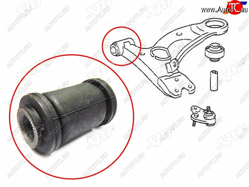 259 р. Сайлентблок нижнего рычага передний FR SAT  Toyota Caldina  T210 - Ipsum  SXM10 (D=31)  с доставкой в г. Краснодар