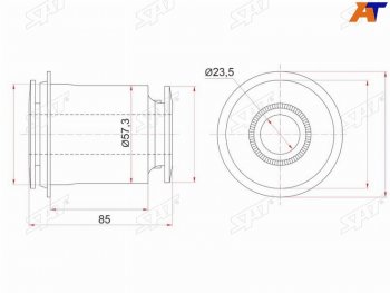 Сайлентблок переднего нижнего рычага FR SAT Toyota Tundra XK50 2-ой рестайлинг (2013-2025)