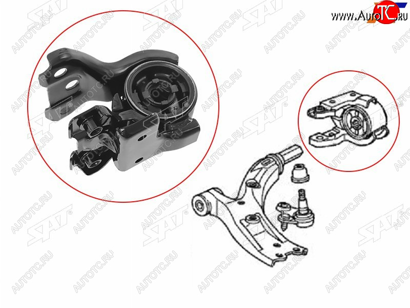 1 369 р. Сайлентблок рычага задний FR -RH SAT Honda CR-V RM1,RM3,RM4 рестайлинг (2014-2018)  с доставкой в г. Краснодар