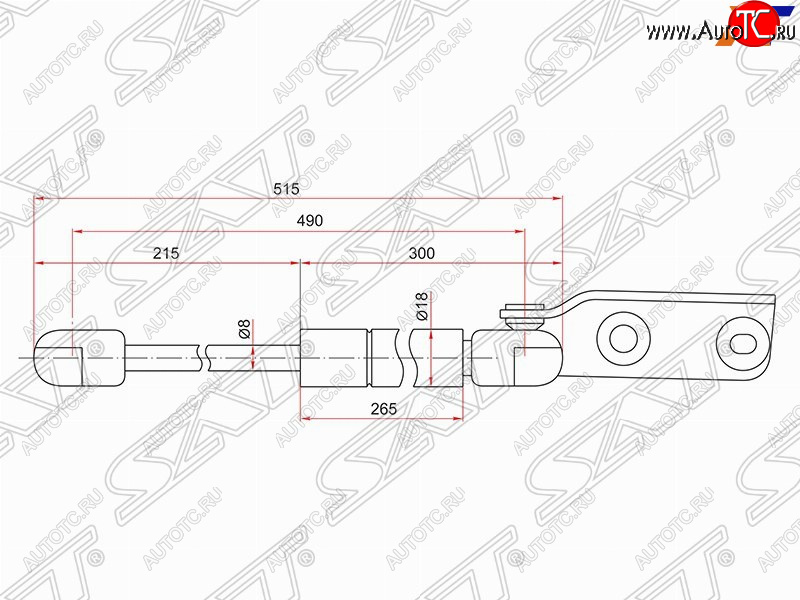 1 129 р. Правый упор крышки багажника SAT Nissan AD Y11 (1999-2008)  с доставкой в г. Краснодар