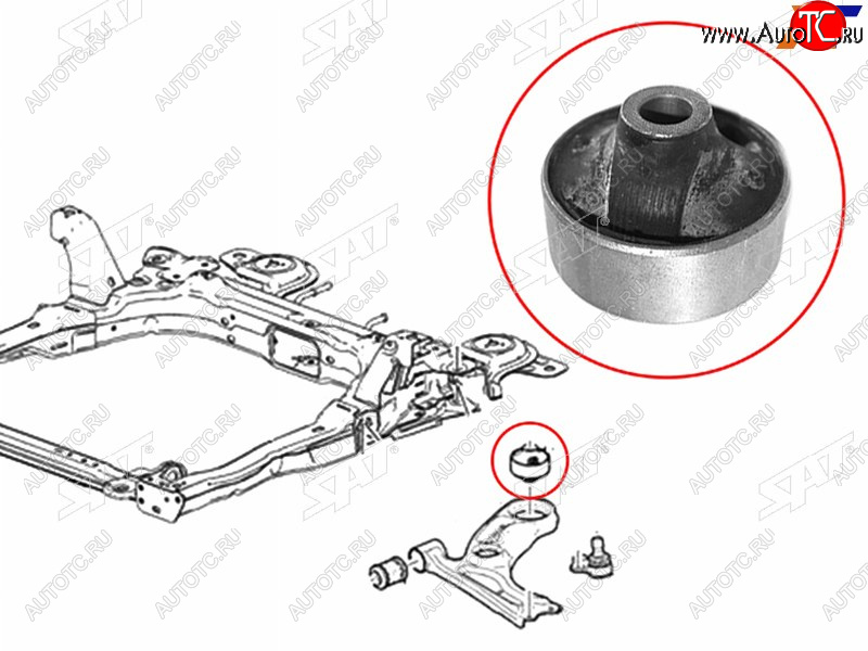 489 р. Сайлентблок рычага задний FR SAT  Chevrolet Aveo  T300 (2011-2015), Chevrolet Cobalt (2011-2023), Ravon R4 (2016-2020)  с доставкой в г. Краснодар