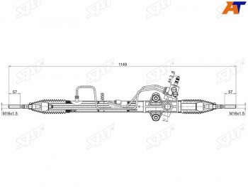 Рейка рулевая LHD SAT Mitsubishi Pajero Sport PB дорестайлинг (2008-2013)