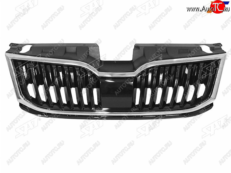 4 299 р. Решетка радиатора SAT Skoda Octavia A7 рестайлинг универсал (2016-2020) (молдинг хром)  с доставкой в г. Краснодар