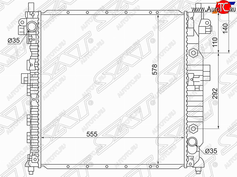 10 749 р. Радиатор двигателя SAT  SSANGYONG Actyon  1 - Kyron  с доставкой в г. Краснодар