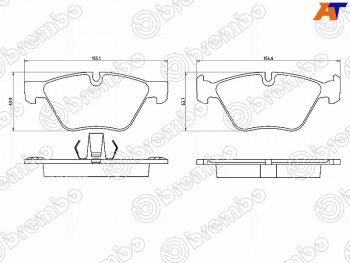 Колодки тормозные передние FL-FR SAT BMW 5 серия F10 седан дорестайлинг (2009-2013)