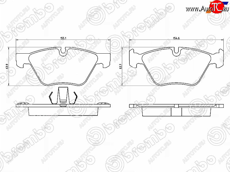 4 949 р. Колодки тормозные передние FL-FR SAT BMW 5 серия F10 седан дорестайлинг (2009-2013)  с доставкой в г. Краснодар