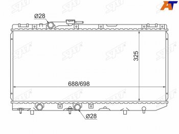 7 299 р. Радиатор SAT  Toyota Corsa  L50 (1994-1997) седан дорестайлинг  с доставкой в г. Краснодар. Увеличить фотографию 3