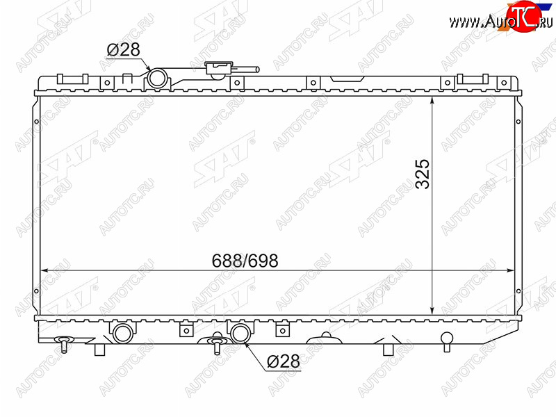 7 299 р. Радиатор SAT  Toyota Corsa  L50 (1994-1997) седан дорестайлинг  с доставкой в г. Краснодар