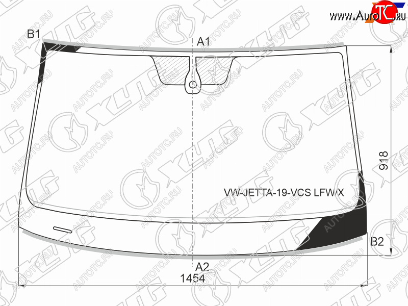 12 899 р. Стекло лобовое (Датчик дождя Молдинг) XYG  Volkswagen Jetta  A7 (2018-2022) седан дорестайлинг  с доставкой в г. Краснодар