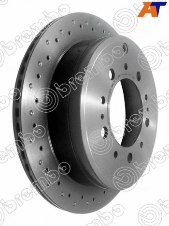 15 899 р. Диск тормозной задний Ø345 BREMBO Toyota Land Cruiser 200 дорестайлинг (2007-2012)  с доставкой в г. Краснодар. Увеличить фотографию 2