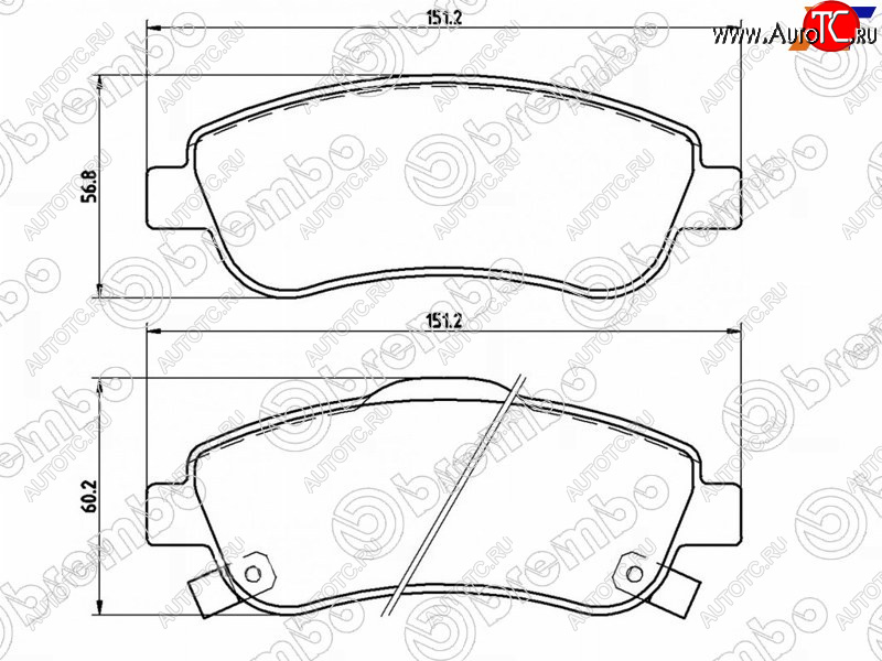 5 399 р. Колодки тормозные передние FL-FR SAT Honda CR-V RE1,RE2,RE3,RE4,RE5,RE7 дорестайлинг (2007-2010)  с доставкой в г. Краснодар