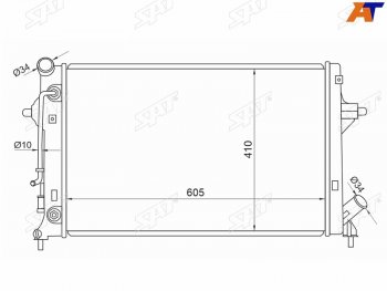 Радиатор охлаждающей жидкости SAT  KIA Soul SK3 (2018-2022)