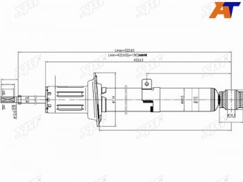 Стойка передняя LH SAT Lexus IS250 (XE20,  XE30 седан), IS350 (XE20), Toyota Crown (S180,  S200,  S220), Mark X (X120,  X130)