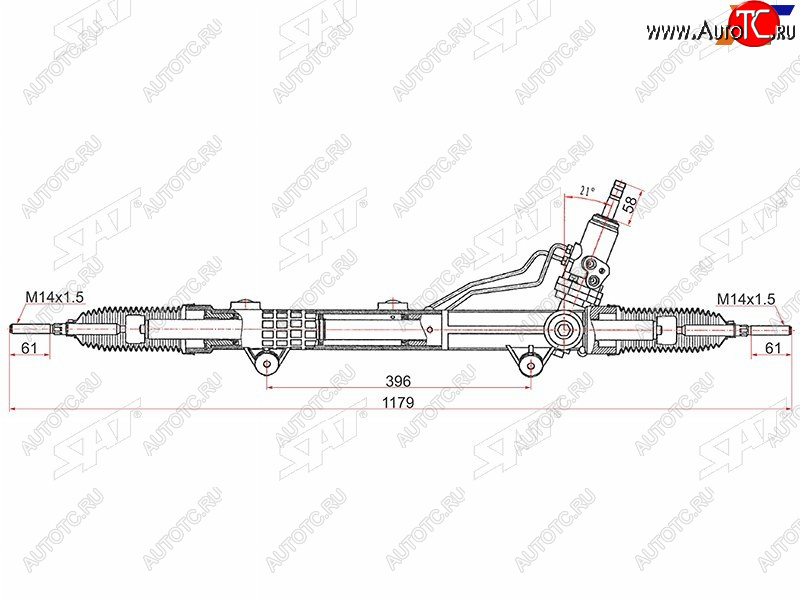 38 899 р. Рейка рулевая SAT Mercedes-Benz ML class W164 рестайлинг (2008-2011)  с доставкой в г. Краснодар