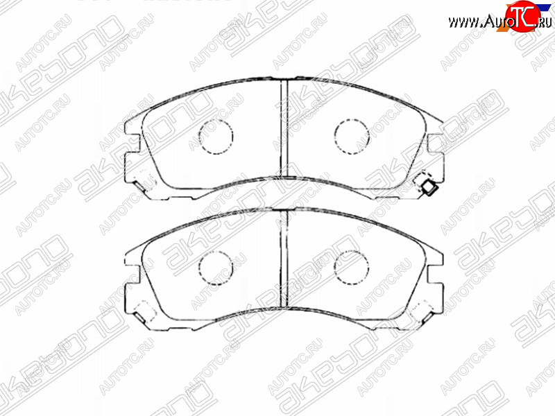 2 439 р. Колодки тормозные перед FR-FL SAT Mitsubishi Outlander CU (2003-2009)  с доставкой в г. Краснодар