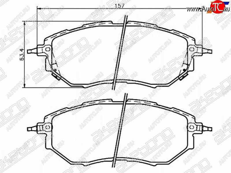 3 069 р. Колодки тормозные перед FL-FR SAT Subaru Legacy BH/BE12 универсал (1998-2003)  с доставкой в г. Краснодар