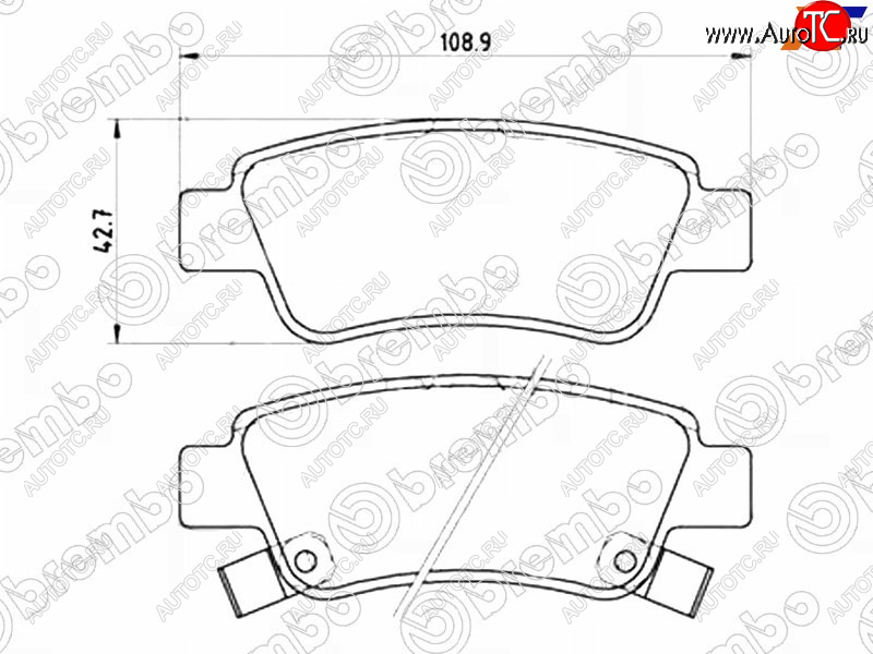 3 999 р. Колодки тормозные задние RH-LH SAT Honda CR-V RE1,RE2,RE3,RE4,RE5,RE7 дорестайлинг (2007-2010)  с доставкой в г. Краснодар