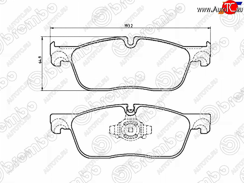 8 449 р. Колодки тормозные передние FL-FR SAT Land Rover Range Rover Velar 1 L560 (2017-2024)  с доставкой в г. Краснодар