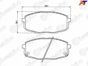 Колодки тормозные передние FL-FR SAT Hyundai Creta (GS,  SU), I30 (FD,  2 GD,  3 PD), I30 Fastback (PD), KIA Ceed (1 ED)