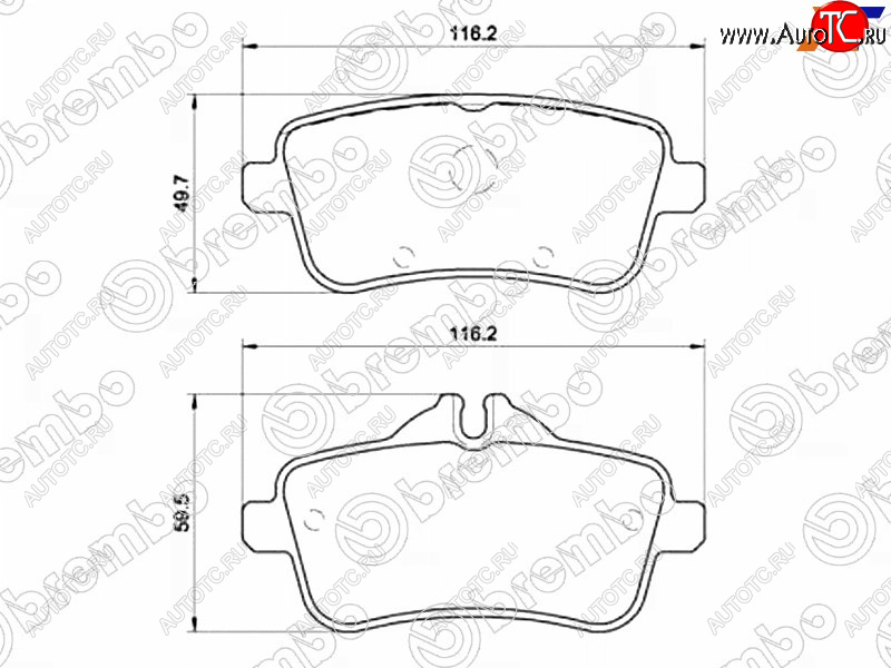 5 499 р. Колодки тормозные задние RH-LH SAT Mercedes-Benz CLA class C117  дорестайлинг седан (2013-2016)  с доставкой в г. Краснодар