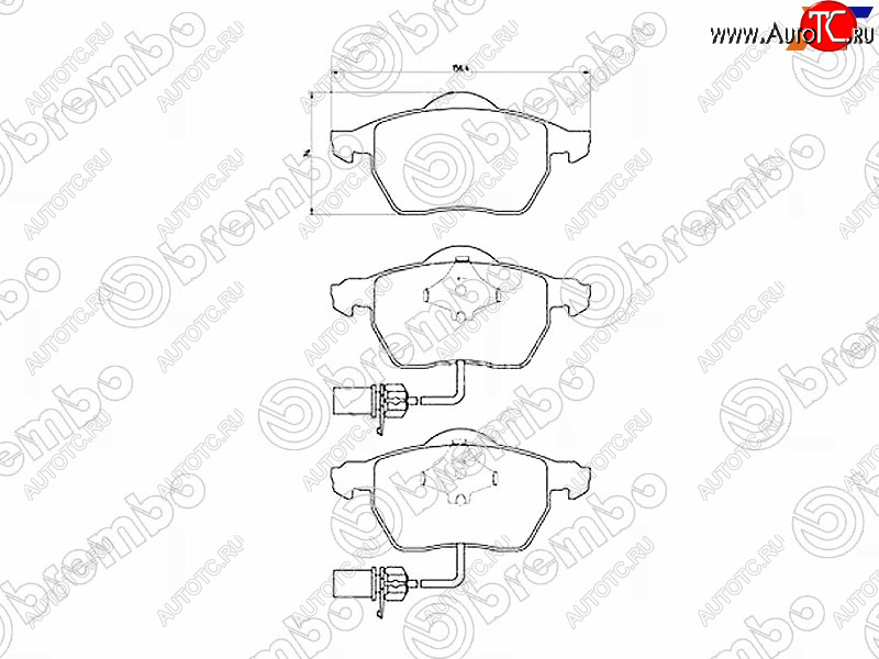 5 199 р. Колодки тормозные FR SAT  Audi A4 B6 седан (2000-2006)  с доставкой в г. Краснодар