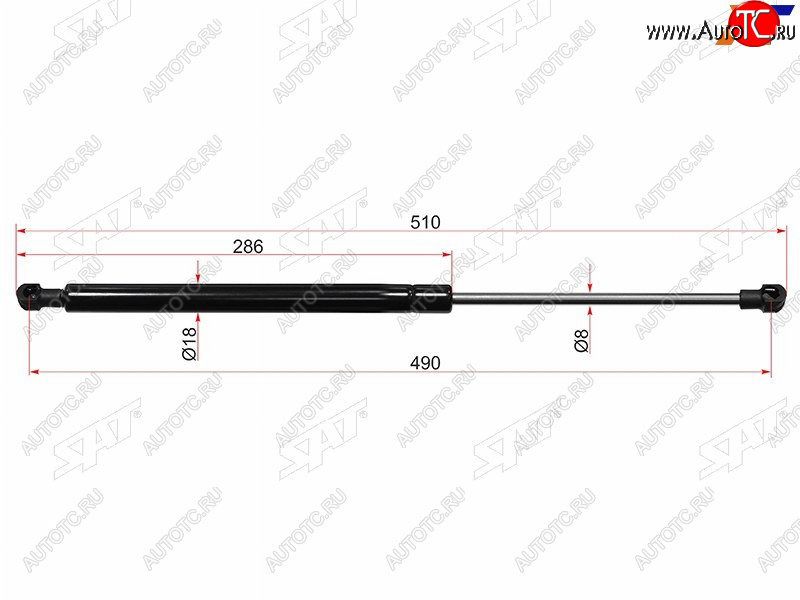 669 р. Упор капота SAT  Hyundai Sonata  EF (1998-2013) дорестайлинг, рестайлинг ТагАЗ  с доставкой в г. Краснодар