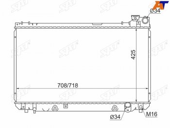 Радиатор SAT  Brevis, Crown ( S170,  S180)  (применимо Toyota Progres 98-07)