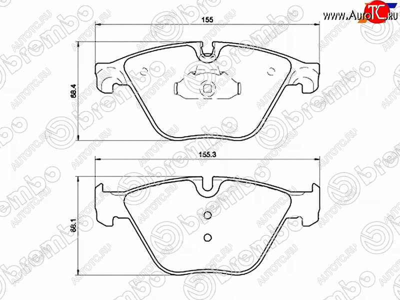 6 349 р. Колодки тормозные передние FL-FR SAT  BMW 5 серия  F10 (2009-2017) седан дорестайлинг, рестайлинг, седан  с доставкой в г. Краснодар