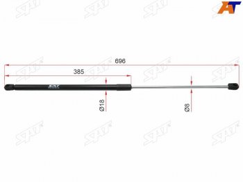 Упор капота SAT Mercedes-Benz (Мерседес-Бенс) E-Class (е-класс)  W211 (2002-2009) W211 дорестайлинг седан, рестайлинг седан