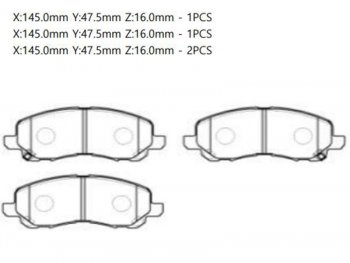 Колодки тормозные перед FR-FL SAT Mitsubishi Lancer 9 CS седан 1-ый рестайлинг (2003-2005)