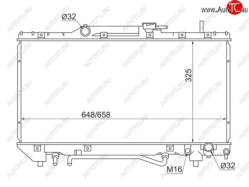5 349 р. Радиатор SAT Toyota Caldina T190 дорестайлинг универсал (1992-1995)  с доставкой в г. Краснодар