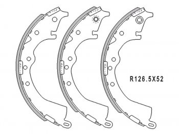 Колодки тормозные задние RH-LH SAT Toyota Hilux AN10,AN20 дорестайлинг (2004-2008)