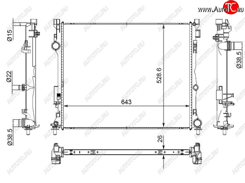 16 649 р. Радиатор охлаждающей жидкости SAT   Mercedes-Benz G class  W463 - GLE class ( C292,  W167)  с доставкой в г. Краснодар