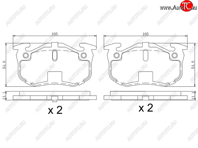 919 р. Колодки тормозные задние RH-LH SAT  Peugeot 206  седан (2006-2009), Renault Megane ( LA,  KA) (1995-2003)  с доставкой в г. Краснодар