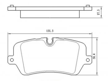 Копируемое: Колодки тормозные задние LH-RH SAT Land Rover Range Rover 4 L405 дорестайлинг (2012-2017)