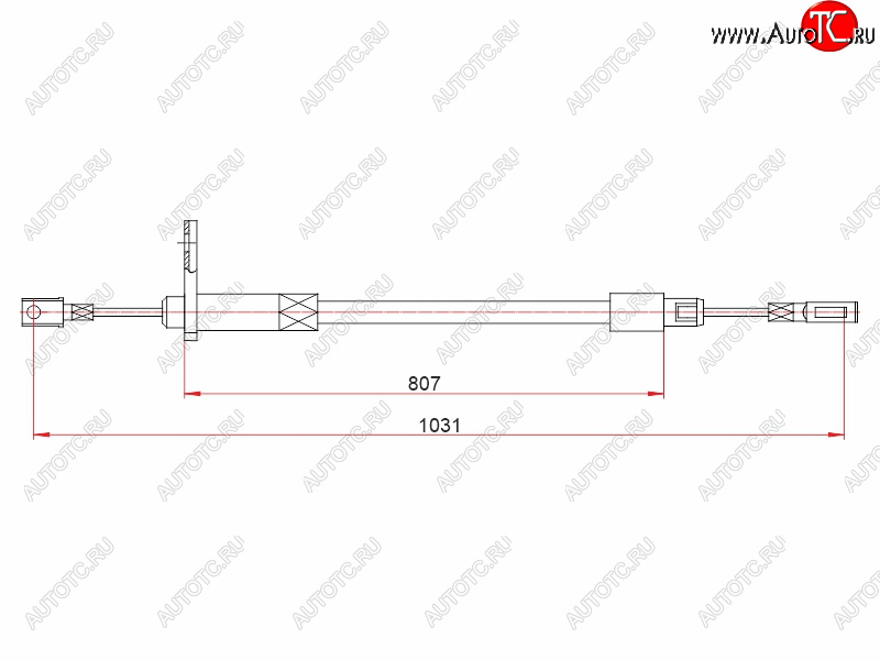 639 р. Трос ручного тормоза RH SAT Mercedes-Benz E-Class W210 дорестайлинг универсал (1996-1999)  с доставкой в г. Краснодар