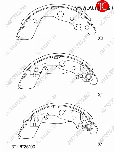 3 099 р. Колодки тормозные задние SAT RH-LH  Mazda 2/Demio  DE (2007-2014) дорестайлинг, рестайлинг  с доставкой в г. Краснодар