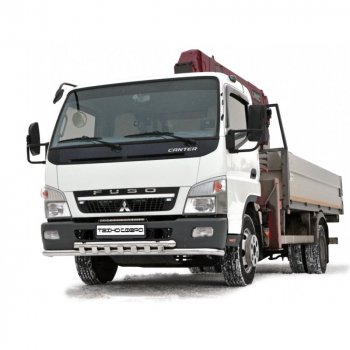 Защита переднего бампера (Труба двойная) Техно Сфера Mitsubishi Fuso Canter (2002-2025)