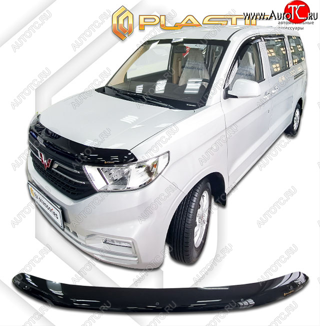 1 839 р. Дефлектор капота (рынок Китая) CA-Plastic  Wuling Hongguang V (2019-2023) (Classic черный)  с доставкой в г. Краснодар