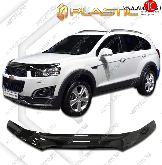 2 199 р. Дефлектор капота (exclusive) CA-Plastic Chevrolet Captiva 1-ый рестайлинг (2011-2013) (Classic черный)  с доставкой в г. Краснодар