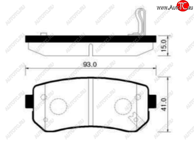 1 559 р. Колодки тормозные задние LH-RH SAT KIA Rio 2 JB дорестайлинг седан (2005-2009)  с доставкой в г. Краснодар