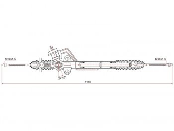 Рейка рулевая LHD SAT KIA Spectra (2000-2009)