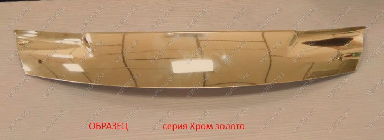 3 369 р. Дефлектор капота CA-Plastic  Toyota Premio  T260 (2016-2021) 2-ой рестайлинг (Серия Хром золото)  с доставкой в г. Краснодар