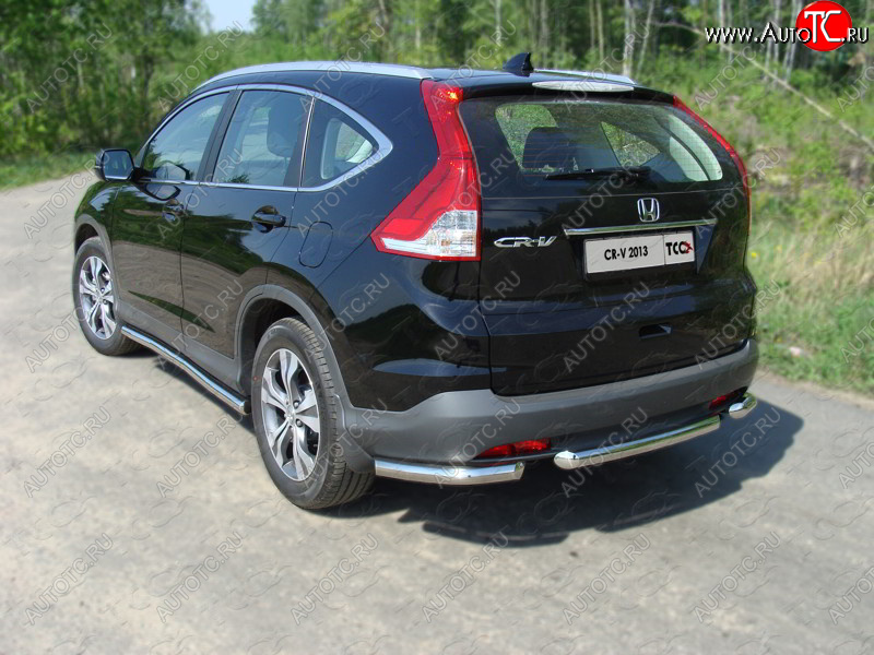 8 749 р. Защита задняя (центральная нержавейка 60,3 мм) ТСС Тюнинг Honda CR-V RM1,RM3,RM4 дорестайлинг (2012-2015)  с доставкой в г. Краснодар