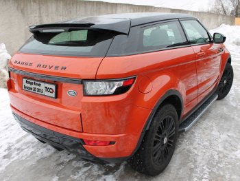 Пороги алюминиевые с пластиковой накладкой, ТСС Тюнинг Land Rover (Ленд) Range Rover Evoque (ранж)  1 L538 (2015-2018) 1 L538 рестайлинг 3 дв.