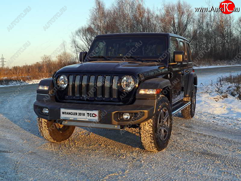 6 449 р. Рамка гос. номера (5 дв.) ТСС Тюнинг  Jeep Wrangler  JL (2018-2024) (нержавейка)  с доставкой в г. Краснодар