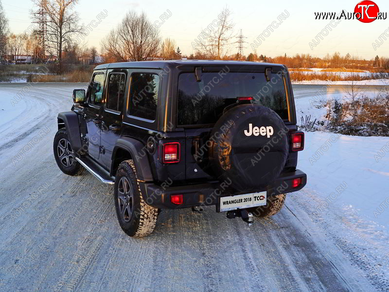 6 449 р. Рамка гос. номера ТСС Тюнинг Jeep Wrangler JL (2018-2024) (нержавейка)  с доставкой в г. Краснодар