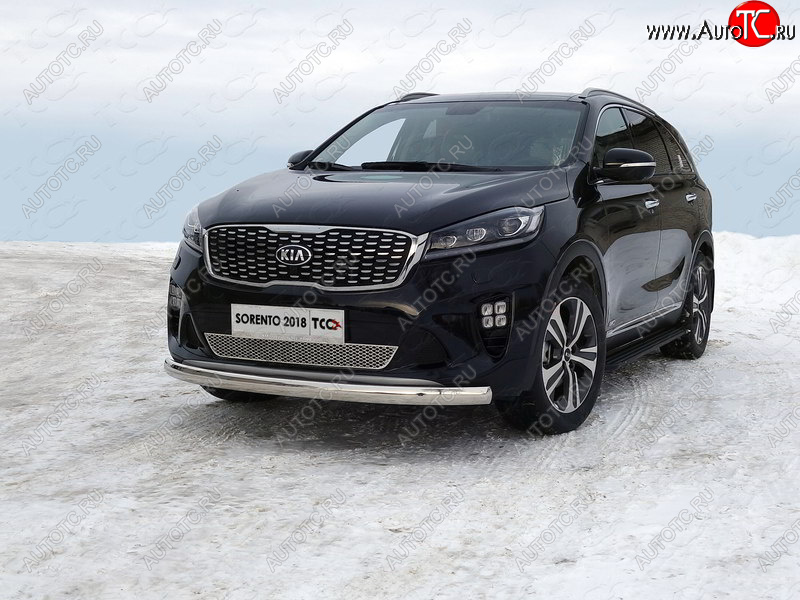 5 999 р. Рамка гос. номера ТСС Тюнинг KIA Sorento UM/Prime рестайлинг (2018-2020) (нержавейка)  с доставкой в г. Краснодар