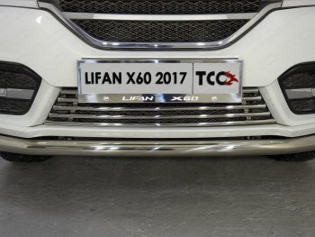 5 999 р. Рамка гос. номера ТСС Тюнинг  Lifan X60 (2016-2025) 2-ой рестайлинг (нержавейка)  с доставкой в г. Краснодар. Увеличить фотографию 1